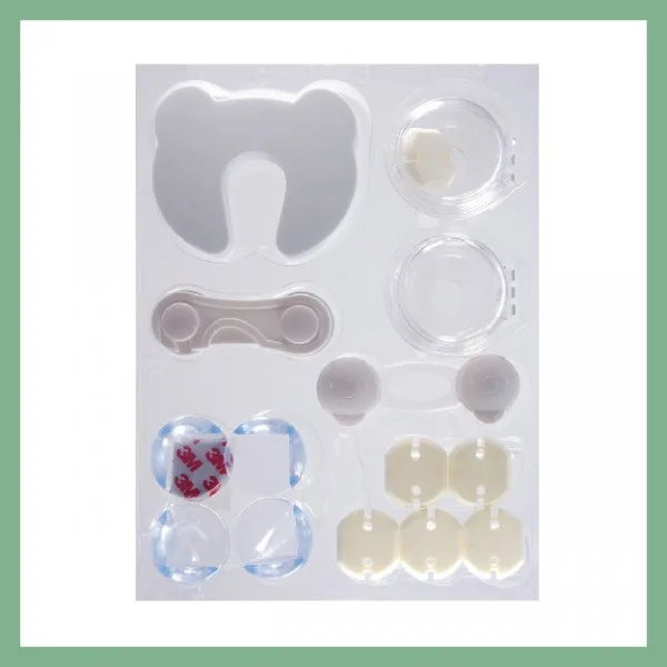 Kit de sécurité pour bébés (cache prise, protecteurs d'angles) 15 pcs Kit de sécurité pour bébés (cache prise, protecteurs d'angles) 15 pcs