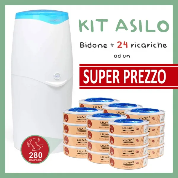 Ricarica Maialino Foppapedretti Compatibile - 24 pezzi + Bidone Maialino Foppapedretti
