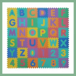 Tappeto puzzle lettere e numeri bambini