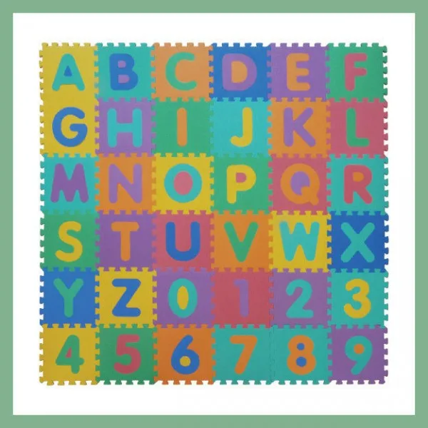 Tappeto puzzle lettere e numeri per bambini Tappeto puzzle lettere e numeri bambini