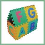 Tappeto puzzle atossico, alfabeto e numeri